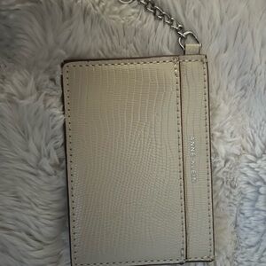 Anne Klein Ivory Card Holder with Chain
